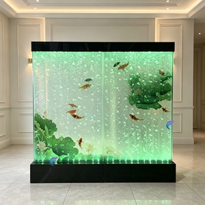 Acrylic water bubble divider LED lit room divider Transparent decorative panel Modern movable room <b>screen</b> - Product Image 1