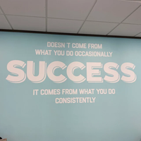 Calcomanía personalizada de gran éxito para pared de oficina, calcomanía de arte extraíble para decoración de pared, adhesivo de arte motivatorio para el éxito