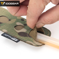 TOPTACPRO Nouveau Verson Crochet et Boucle Panneau Tactique Chemlight Porte-Stylo Lampe de Poche Batterie Organisateur Glow Stick Holder Pouch