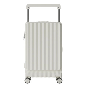 Valise à roulettes large pour femme, 20-24 pouces, ouverture latérale, bagage cabine avec serrure, couleur unie - Product Image 5