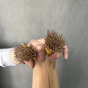 Extensiones de Cabello Humano Pre-Adheridas con Microperlas, 24 Pulgadas, Rubio 613, Doble Trama, Remy Indio, con Anillos Nano y Punta de Silicona, ¡Gran Oferta! - Product Image 5