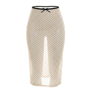 Viviblook Y26SK140 Falda informal de verano para mujer, nueva falda transparente de lunares a la moda y sexy para mujer - Product Image 4