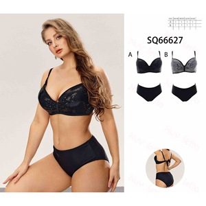 Costume da bagno intero HDJ taglie forti, controllo pancia, vita alta, scollo profondo, push-up, nero, taglie 40-46, per donna - Product Image 2
