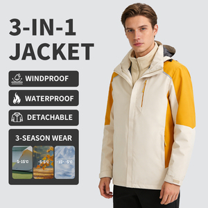 <span class=keywords><strong>Veste</strong></span> d'extérieur unisexe 3-en-1 respirante, <span class=keywords><strong>imperméable</strong></span> et coupe-vent avec fermeture éclair pour l'escalade, la randonnée et la ville (hommes et femmes) - Product Image 1