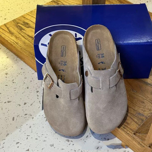 Sandales S de haute qualité 2026 en cuir véritable, semelle souple antidérapante, sabots plats pour la plage et l'extérieur - Product Image 5