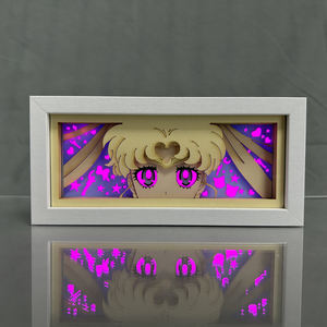 3D Anime Sailor Moon Eyes caja de luz sombra caja de luz Manga Led noche luz dormitorio decoración lámpara de mesa animación luz nocturna - Product Image 3