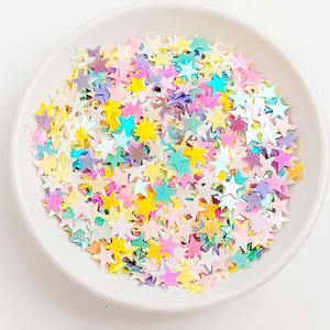 กลิตเตอร์ PVC รูปทรงต่างๆ 500 กรัม/ถุง สำหรับงาน DIY สีอ่อน ผสมรูปต้นไม้ ดอกไม้ ดาว หัวใจ เกล็ดหิมะ ผีเสื้อ - Product Image 1