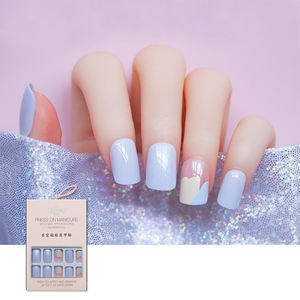 Rosalind faible quantité minimale de commande 30pcs court gelpolish bâton sur les <span class=keywords><strong>ongles</strong></span> ensemble filles carré <span class=keywords><strong>fantaisie</strong></span> artificielle <span class=keywords><strong>ongles</strong></span> presse sur les <span class=keywords><strong>ongles</strong></span> pour la vente en gros - Product Image 2