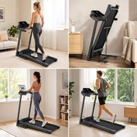 Tapis de course électrique pliable ZB-HTD-17C, prix usine de gros, 2.5HP, charge 150kg, 315 pièces/40HQ, équipement de gym, machine de course à pied, support