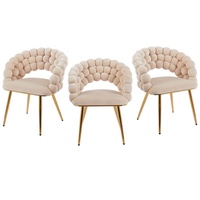 Chaise de salle à manger moderne et élégante, rembourrée, avec dossier en forme de bulle, en velours, pieds en métal doré, pour appartement et villa