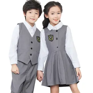 Custom Groothandel Meisjes Junior High School Primaire Kids Wit Shirt Rokken Broek Schooluniformen