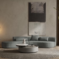 Sofás Seccionales Italianos en Forma de C, Juego de Sofás de Diseño, Sofás Minimalistas de Lujo para el Hogar