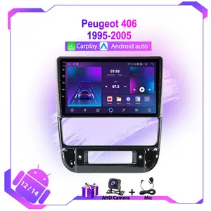 Autoradio Android 2 Din pour <span class=keywords><strong>Peugeot</strong></span> 406 1995-2005 Lecteur Multimédia Stéréo <span class=keywords><strong>Navigation</strong></span> GPS Carplay Auto Audio 4G WIFI Unité Principale - Product Image 2