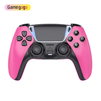 Manette de jeu sans fil Gamegaga P585 pour P5/PC/iOS/Android, double vibration, gâchettes adaptatives, pavé tactile, éclairage RGB, manette de jeu