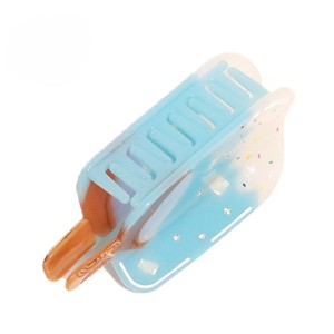 Pinces à cheveux en forme de bâtonnet de crème glacée personnalisées |   Accessoires pour cheveux en acétate de sel de mer de <span class=keywords><strong>coco</strong></span> bleu de grande taille, vente en gros - Product Image 2