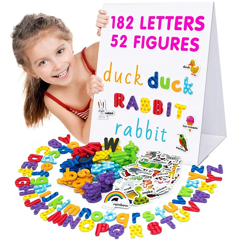 Educatief Custom Alfabet Koelkast Magneten Fun Kleurrijke 3D Alfabet Letters