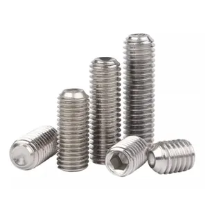 #2-56 #4-40 #6-32 #8-32 SS304 headless head cup point hex socket grub set screw DIN916