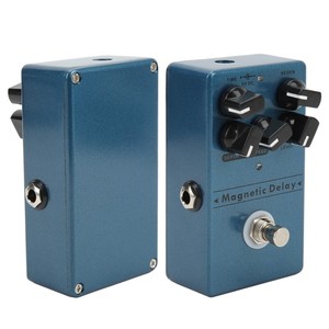 Delay Effect Pedal Metal <strong>Dark</strong> Blue Magnetic Echoes Delays Pedals with Time Depth Speed <strong>Knob</strong> - Product Image 2