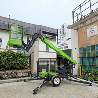 Plateforme de travail aérienne électrique hydraulique remorquable à flèche télescopique 30ft 50ft avec certification CE