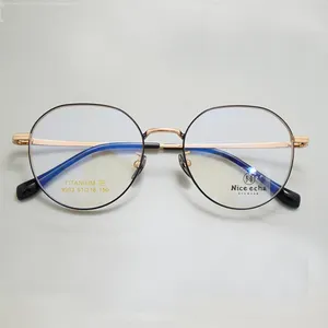 9903 Eyewear Frame Optical Cat Eye Women Black Luxury Titanium Mens Frame Glasses Woman Eyewear