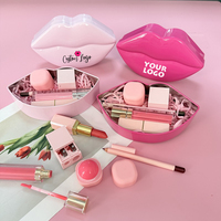 Coffret Cadeau Combo LipGloss 3-en-1 Imperméable Végétalien Maquillage Lèvres Huile à Lèvres Crayon à Lèvres Rouge à Lèvres Mat Marque Privée Usine Chinoise