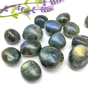 Good Quality Natural Stone Labradorite Tumbled Stone Flash Labradorite Crystal Chips for Decoration