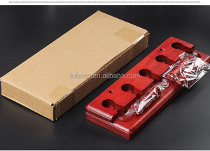 New Design Wholesale Long Red Wood Smoking Pipe Holder Wooden Briar <strong>Tobacco</strong> Smoking Pipe Stand <strong>in</strong> Stock - Product Image 5