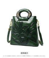 Sac de soirée élégant pour femme, style vintage, avec poignée en bois imprimée, ambiance européenne et américaine