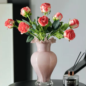 Vase en verre moyen français simple <span class=keywords><strong>de</strong></span> sens <span class=keywords><strong>de</strong></span> haut niveau avec une <span class=keywords><strong>apparence</strong></span> é<span class=keywords><strong>l</strong></span>égante pour la décoration intérieure mariages Bar Mitzvahs Diwali festivités - Product Image 5