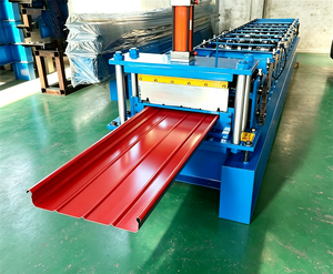 Hochrippen-Stehfalz-Dachprofiliermaschine mit Austauschbaren Walzen, <span class=keywords><strong>Kalzip</strong></span> Typ YX65-430 Al-Mg-Mn Dachplatten-Formmaschine - Product Image 5
