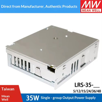 Alimentation électrique AC/DC ultra-mince MEAN WELL LRS-35-12 12V 3A 35W avec protection contre les surcharges et les surtensions pour capteur CCTV LED