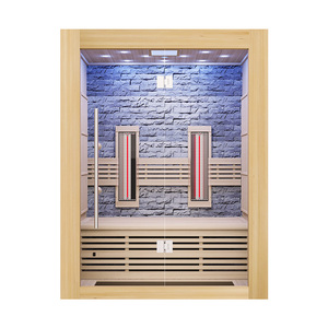 Hiện Đại 2 Người Trong Nhà Quang Phổ Đầy Đủ Phòng Tắm Hơi Bằng Gỗ Hemlock Tuyết Tùng Phòng Tắm Hơi Hồng Ngoại Xa Phòng Tắm Hơi - Product Image 2