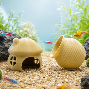 Cachette pour aquarium imprimée en 3D, lieu de cachette spécial pour poissons betta thaïlandais, petite grotte de reproduction pour poissons et crevettes d'ornement - Product Image 2