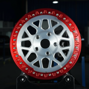 เงินฟอร์จพร้อมขอบแดงโครเมียม16-24นิ้ว8X6.5 8x16 5/180สำหรับ VENOM Power <span class=keywords><strong>Ragnarok</strong></span> G/T Chevy Silverado GMC Sierra - Product Image 1