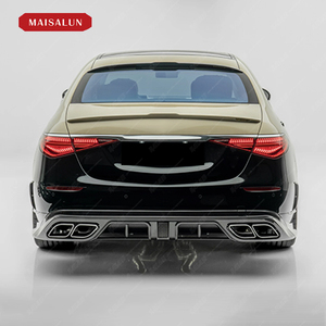 Kit carrosserie pour Mercedes <span class=keywords><strong>Benz</strong></span> W223 MBH mise à niveau vers le Style <span class=keywords><strong>M</strong></span> diffuseur de lèvre avant en Fiber de carbone jupes latérales couverture de miroir - Product Image 4
