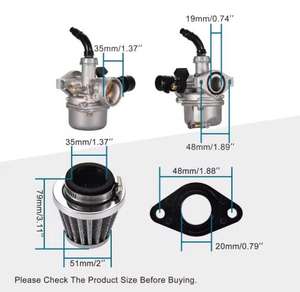 Carburateur PZ19 avec filtre à air de remplacement pour Kazuma Taotao Baja Roketa SUNL Honda XR/<span class=keywords><strong>CRF</strong></span> 50cc 70cc <span class=keywords><strong>90cc</strong></span> 110cc 125ccATV - Product Image 3