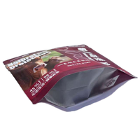 Sacs d'emballage en plastique personnalisés avec fermetures éclair imprimées, fermetures éclair verticales refermables, nourriture pour animaux de compagnie, friandises pour chats et chiens