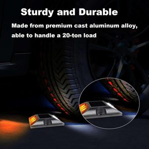 Marcatori Stradali Solari in Lega di Alluminio, Luci LED Ambra per Moli e Percorsi, Riflettore Bianco IP68 in Plastica PC - Product Image 3