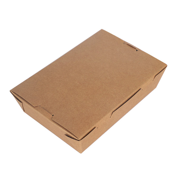 Kraft Paper Food Box Custom Disposable Paper Pe Customized Food Packing With Logo