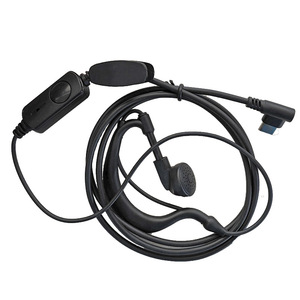 Casque d'écoute pour talkie-walkie, type C, intra-auriculaire, avec crochet d'oreille et micro-cravate filaire pour communication radio bidirectionnelle - Product Image 1
