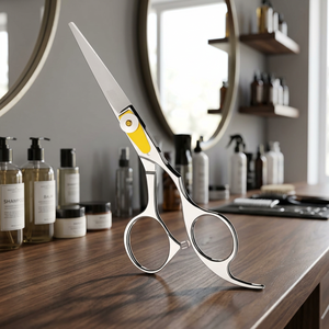 Ciseaux de coiffure professionnels en acier inoxydable, lame tranchante, pour droitiers, 6,5 pouces, ciseaux de barbier de salon, manche en plastique - Product Image 4