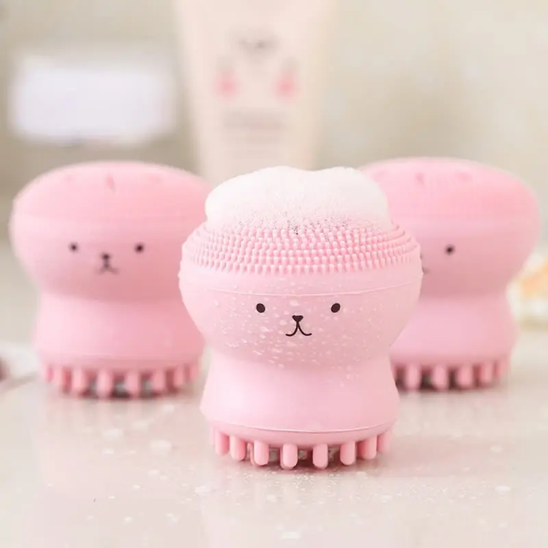 Skin manual Pore Cleaner Exfoliator washing face scrubber soft silicone facial cleansing brush