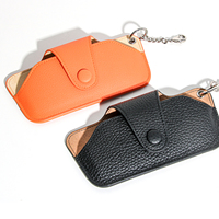 Étui à bijoux en cuir véritable personnalisé, couleur et matériau au choix, boîte à lunettes, fourniture directe d'usine, OEM