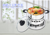 Mini marmite en acier inoxydable Shabu Shabu de Style classique moderne Compatible pour le camping à domicile pour les hôtels et les restaurants