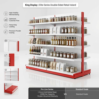 Étagères de supermarché professionnelles en métal robuste, unités d'étagérage pour magasins de détail, présentoirs pour épiceries, rayonnages gondoles pour commerces