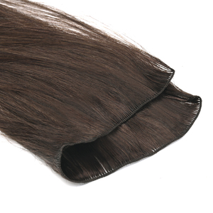 Extensiones de cabello humano Remy K.SWIGS de color marrón oscuro, finas, cosidas a mano, con cutículas alineadas, duraderas, suaves, reutilizables, naturales y saludables. - Product Image 1