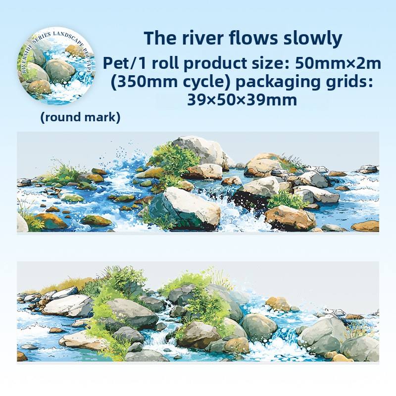 A The River Flows Slowly blue