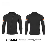 Combinaison de plongée thermique 1,5 mm, deux pièces, ensemble complet, pour adultes, hommes et femmes, manches longues, anti-froid, protection solaire, surf, toutes saisons
