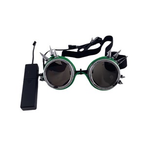 Lunettes Cyberpunk Clignotantes en Gros, Style Industriel Rétro avec Rivets, en Plastique Écologique, Lunettes LED pour Mariages et Fêtes - Product Image 5