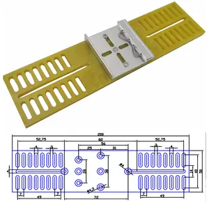 Kit de rail DIN universel, plaques de rail DIN avec fentes pour rail réglable de 35 mm, installation fixe, support C45 - Product Image 4